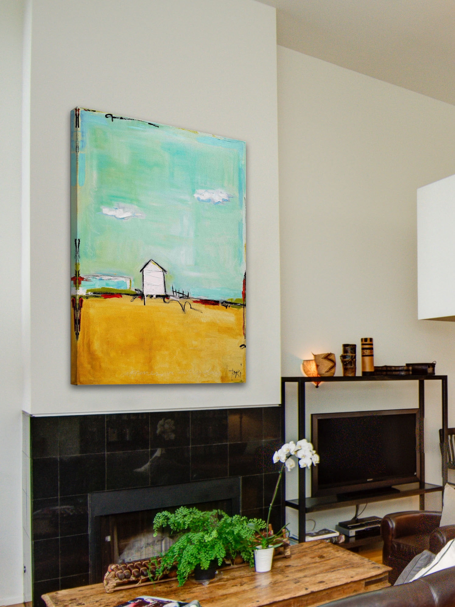Marmont Hill "Happiness Everyday" by Tori Campisi Painting Print on Canvas