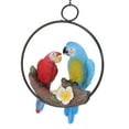 thumbnail image 1 of Garden Iron   Pendant, Garden Bird Model Crafts Weatherability Small Red Blue Macaw Cute Expression Synthetic Resin Iron  For Patio, 1 of 8