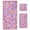 Small Colors Shapes, variant on 3 Piece Bath Towels Set Bath Towel, Hand Towel and Face Towel for Bathroom, Gym, Hotel Pink and Blue Tie-dye Pattern