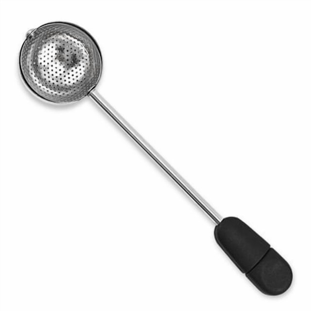 Stainless Steel Rotatable Tea Infuser Polished Washable Portable Reusable Mesh Strainer Indoor Kitchen Filter Kitchenware Black