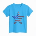 thumbnail image 4 of TOWED22 Girls T-Shirts Short Sleeve Tees Soft Cotton Shirts Basic Summer Tops for Kids 5-14 Years(Sky Blue,9-10Y), 4 of 4