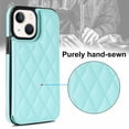 thumbnail image 3 of Nalacover Case for iPhone 14 Plus Card Holder Wallet Case, RFID Blocking Luxury PU Leather Fashion Back Flip Cover with Kickstand Magnetic Buttons Shockproof Case for iPhone 14 Plus, Mint, 3 of 7