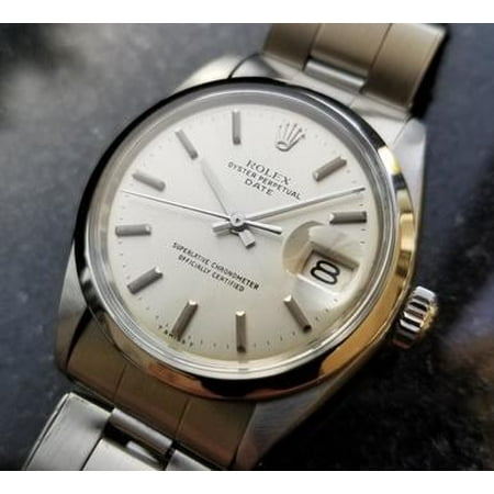 Rolex Vintage Oyster Perpetual 1500 Date 1968 Auto 34mm Mens Swiss Watch