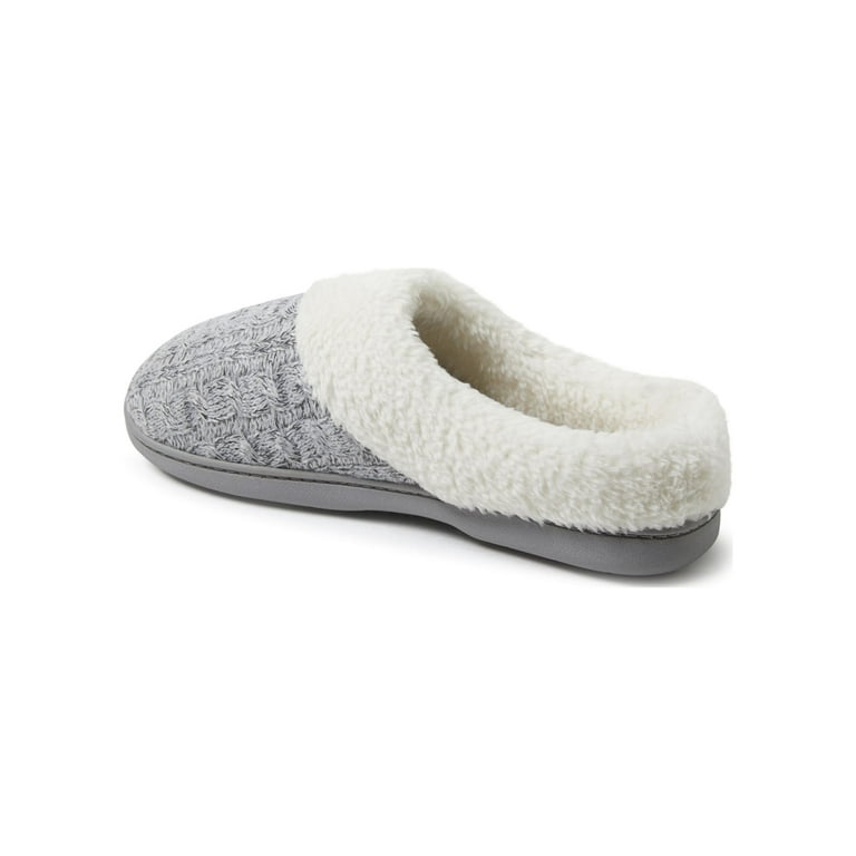 Dearfoams Cozy Comfort Women's Cable Knit Clog Slippers - Walmart.com