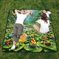 thumbnail image 6 of Colorful Frogs and Butterflies Picnic Blankets Extra Large 78"x78" Beach Blanket Waterproof Sandproof Outdoor Mat for Camping Travel Park, 6 of 6