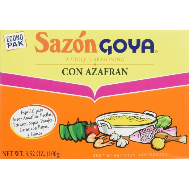 18 PACKS Goya Sazon Goya Azafran Econopak, 3.52Ounce Units