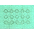 thumbnail image 1 of Ahgly Company Indoor Rectangle Oriental Turquoise Blue Traditional Area Rugs, 8' x 12', 1 of 4