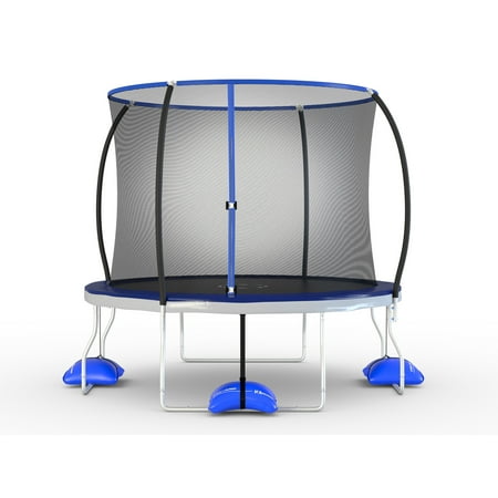 Slide Water Trampoline Trujump 10ft Round Trampoline and Tru-Steel Enclosure Combo with Water Anchor System, Meets or Exceeds ASTM Safety Standards ()