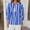 R2-Blue, variant on Textilo Puff Sleeve Babydoll Tops for Women Striped Button Down Blouse V Neck 3/4 Puff Ruffle Sleeve Shirts Trendy Flowy Casual Loose Fit Summer Top,Green S
