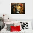 thumbnail image 4 of COMIO Lion of Judah Jesus Christ Wall Art Canvas Black Jesus Canvas Wall Art Paintings Wall Decor for Living Room Christ Jesus Pictures Lion Poster Canvas Prints Office Pictures for Wall, 4 of 4