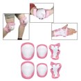 thumbnail image 4 of Conjunto de engranajes de protección ajustables para de 3 a 9 años de edad, rodilleras, coderas protectores de muñeca para monopatín, patinaje - Rosa Rosado Sunnimix rodillera para niños pequeños, 4 of 8