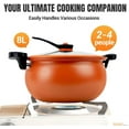 thumbnail image 3 of Multifunctional Large Capacity Non-stick Pressure Cooker,  8QT Family-Size Pot with Visual Glass Lid for Fast and Easy Cooking of Soups, Stews, and Everyday Meals, 3 of 9