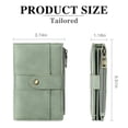 thumbnail image 4 of FALAN MULE Women’s Small Leather Wallet Rfid Blocking Bifold Card Holder with 3 ID Windows, 4 of 6