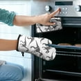 thumbnail image 2 of Cute Dinosaur Pattern Kitchen Oven Mitt and Pot Holder Sets 4 Pcs for Baking, Cooking and Grilling, Heat Resistant Up To 392 °F, 2 of 7
