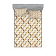 thumbnail image 2 of Ambesonne Geometric Fitted Sheet & Pillow Sham Set, Angled Cyclic Tile, Twinxl, Multicolor, 2 of 3