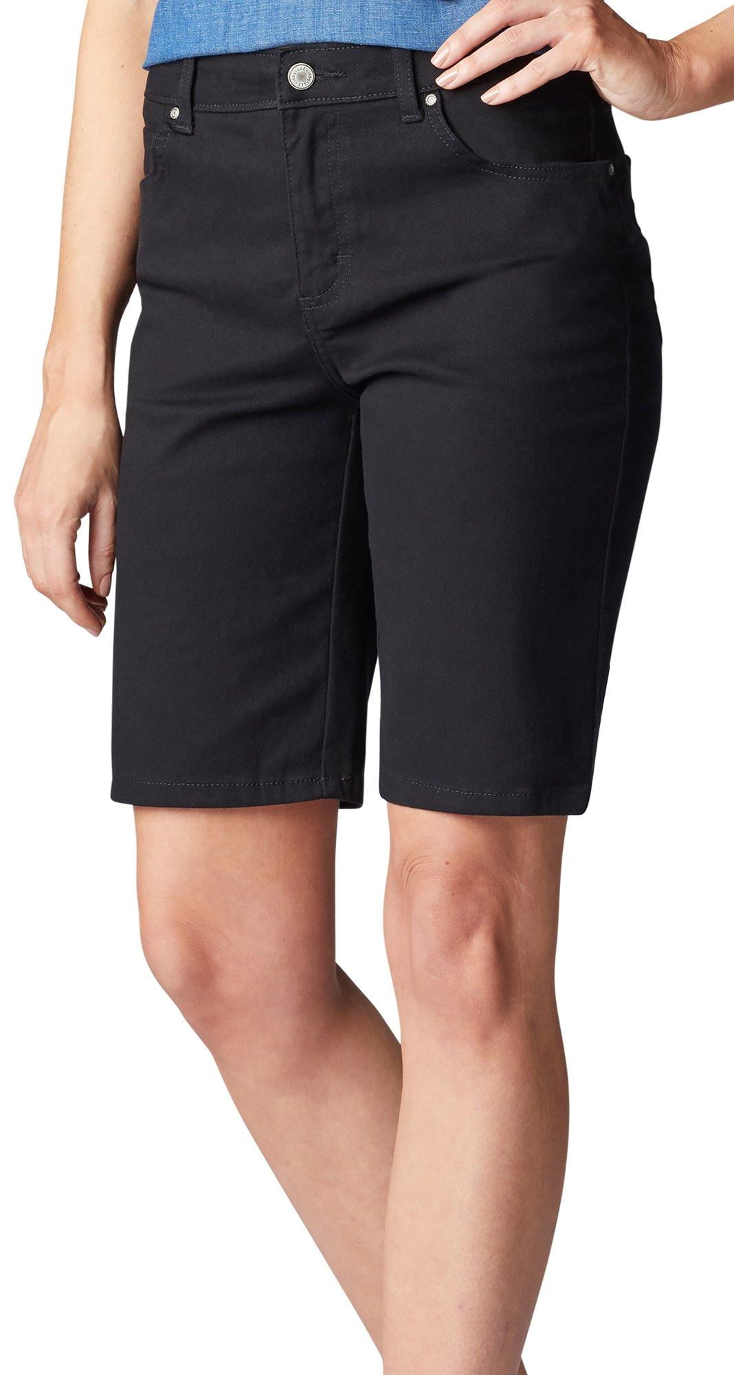 Lee Womens Relaxed Fit Bermuda Shorts 10 Black