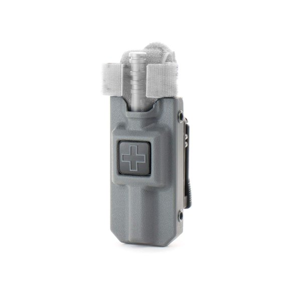 Eleven 10 Rigid TQ Case for C-A-T Tourniquet, Wolf Grey, Belt Attachment
