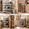 thumbnail image 4 of FOUKUS Expandable Shoe Rack: Adjustable Shoe Rack Metal Shoe Organizer for Closet & Entryway, 5 Tier Shoe Shelf Storage, Small Shoe Rack for Dorm, Garage, Narrow Space, Holds 10-20 Pairs, 4 of 6