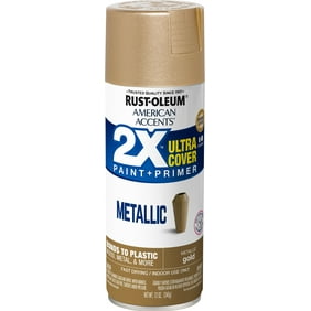 Gold, Rust-Oleum American Accents 2X Ultra Cover Metallic Spray Paint, 11 oz