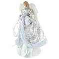 thumbnail image 4 of Northlight 18" Lighted White and Silver Angel in a Dress Christmas Tree Topper - Warm White Lights, 4 of 5