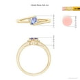 thumbnail image 5 of ANGARA Natural Tanzanite and Diamond Split Shank Ring in 14K Yellow Gold for Women (Size-6x4mm) | December Birthstone, Birthday, Anniversary, Jewelry Gift for Women | Natural Tanzanite Ring, 5 of 9