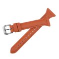 thumbnail image 3 of Genuine Leather Watch Band 22mm Quick Release Elegant Top Grain Replacement Strap Orange/Silver Tone, 3 of 6
