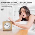 thumbnail image 4 of Battery Operated Morning Alarm Clock,aboveClock Wood Alarm Clock Analog Travel Alarm Clock Quiet Non, 4 of 4