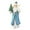 Blue, variant on 8.58 Inch Christmas Santa Figurine Silver Holiday Statue Xmas Decoration Festive Resin Santa Claus Decor Home Tabletop Seasonal Ornament Decoration Gift