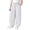 Beige, variant on Kids Summer Wide Leg Pants Elastic Waist Oversized Casual Lightweight Breathable Trousers with Pockets Beige Girls Tapered Leg Pant 5-6Y