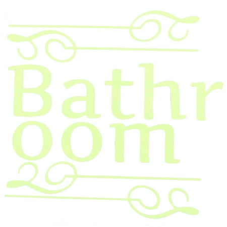 - Bathroom Letter Design Door Wall Sign Label Decor Self-adhesive Glow Sticker
