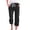 Black, variant on Short Pants for Women Casual Summer Combo Women's Spring And Summer Solid Color Lace Up Pocket Loose Wide Legged Capris, Size S