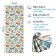 thumbnail image 2 of Colorful Dinosaurs Skating Pattern Hot Yoga Mat Towel Non Slip for Hot Yoga - Quick-Drying Yoga Mat Cover with 4 Corner Pockets with Travel Bag - Hot Yoga Towel Non Slip 70"x26", 2 of 6
