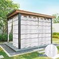 thumbnail image 6 of Outdoor Curtains for Patio Waterproof, White Wood Grain Outdoor Privacy Panels Grommet, Vintage Farmhouse Wooden Board Blackout Outside Curtains for Porch/Cabana/Pergola/Gazebo 54"x108", 2 Panels, 6 of 8