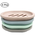 thumbnail image 3 of Juego de 4 jaboneras para ducha, soporte para jabonera con desagüe para encimera de baño y ducha, mantiene el jabón seco y limpio., 3 of 5