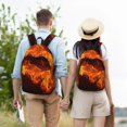thumbnail image 4 of Fotbe Fiery Orange Flames Energy Mochila de Lona con Estampado, Mochila Duradera, Mochila Versátil de Alta Calidad, Mochila Compacta Vintage-Medium, 4 of 5