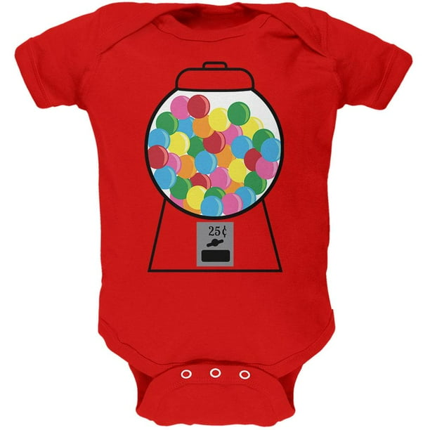 Old Glory Candy Gumball Machine Costume Soft Baby One Piece Red 03 M