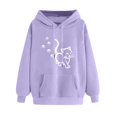 thumbnail image 1 of Wyzesi Womens Sweatshirts Crewneck Women's Fall/Winter Tictok Pattern Drawstring and Thickened Hoodie, 1 of 3