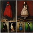 thumbnail image 2 of Pintura en lienzo de arte de pared Vintage de cuento de hadas oscuro victoriano, Póster Artístico de bruja blanca del Oeste y reina, decoración impresa, 2 of 4