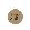 thumbnail image 5 of Pegatinas Happy Mail Redondas De Kraft Marrón De 1.5" / 500 Etiquetas Happy / Sellos De Sobres Kraft / Hecho En Los Ee. Uu., 5 of 5