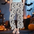 thumbnail image 2 of JAJAHO Halloween Pajamas Pants Kids Loose Straight Leg Casual Sleepwear Pants For Boys Girls 3-14Y, 2 of 4