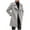 Gray, variant on CHEEREAM Men's Notched Collar Trench Coat Double Breasted Long Winter Pea Coats Mid-Length Business Wool Blend Peacoat with Pockets Black XL