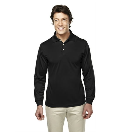 - Tri-Mountain Performance Escalate 658 Pique Long Sleeve Golf Shirt, 2X-Large, Black