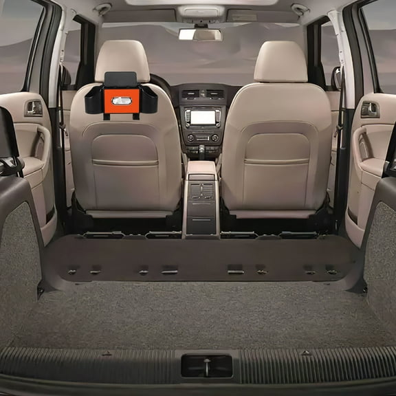 FRCOLOR Car Headrest Rear Seat Multifunctional Storage Box Partition Design With Cup Holder Tissue Box Headrest Hook Suitable For Children And Adults Car Travel Accessories