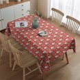 thumbnail image 2 of Red Christmas Santa Pattern Rectangle Tablecloth 60"x84",Waterproof Polyester Rectangle Table Cloth, Wipeable Spillproof Polyester Tablecloth for Dining, Camping, Indoor and Outdoor, 2 of 5
