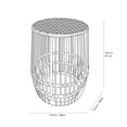 thumbnail image 3 of HOMETRENDS Patio Wicker Side Table - Black, 3 of 10