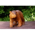 thumbnail image 3 of Wooden Hand Carved Bear Statue Handcrafted Handmade Figurine Sculpture Lodge Cabin Home Decor Accent Decoration Art, 3 of 9