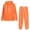 Orange, variant on Ladies' Solid Color Hooded Sweatshirt & Pants Set - Lined, Pocket Design for Winter Comfort