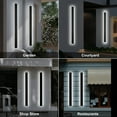 thumbnail image 4 of Melucee 2 Pack Outdoor LED Wall Lights, 48 inch Modern Exterior Lighting Fixtures LED Linear Outdoor Wall Sconces Lighting for Porch Patio, 4 of 6