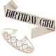 thumbnail image 1 of Monstrate Mujeres Hombres Brillante Diamante de imitación Headwear Cinta Hombro Correa Kit Faja decorativa Diadema Decoración Suministros de cumpleaños Kits de decoración para fiestas Oro Monstrate HA067597-03B, 1 of 6