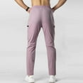 thumbnail image 3 of zbxnLI Men's Athletic Track Pants Quick Dry Sweatpants Drawstring Elastic Waist Tapered Leg Running Pants, 3 of 5
